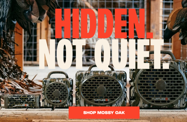 Turtlebox and Mossy Oak Reunite for a Limited-Edition Collaboration in Bottomland and Fall Foliage